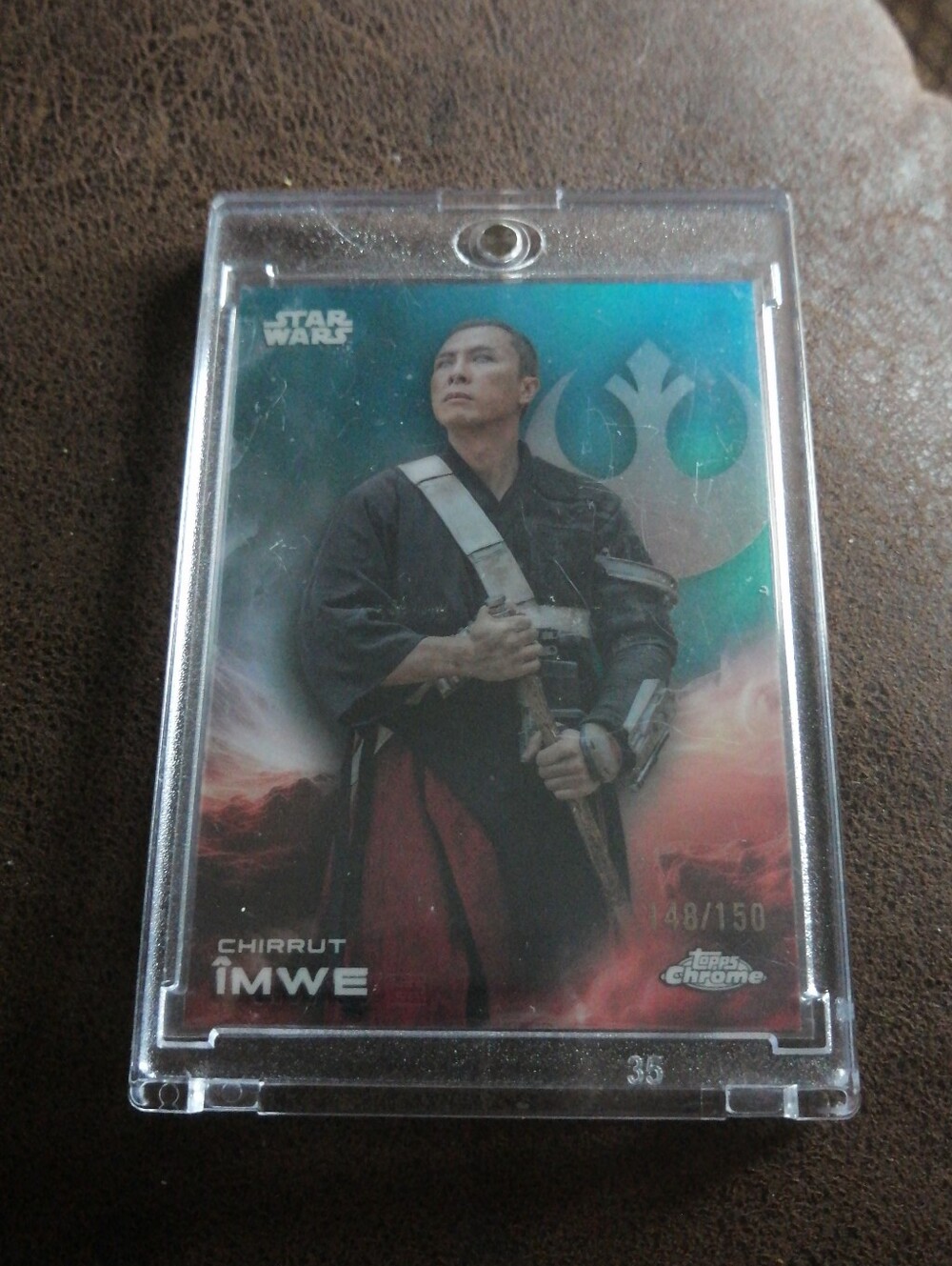 🍁2025 Topps Chrome Star Wars Chirrut Imwe Skywalker Blue Refractor #/150